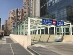 地下車庫出入口玻璃雨棚，北京自行車棚
